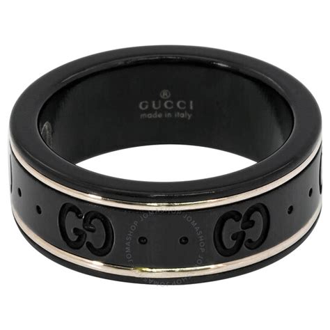 gucci icon thin band black|Gucci 'Icon' Thin Corundum Ring .